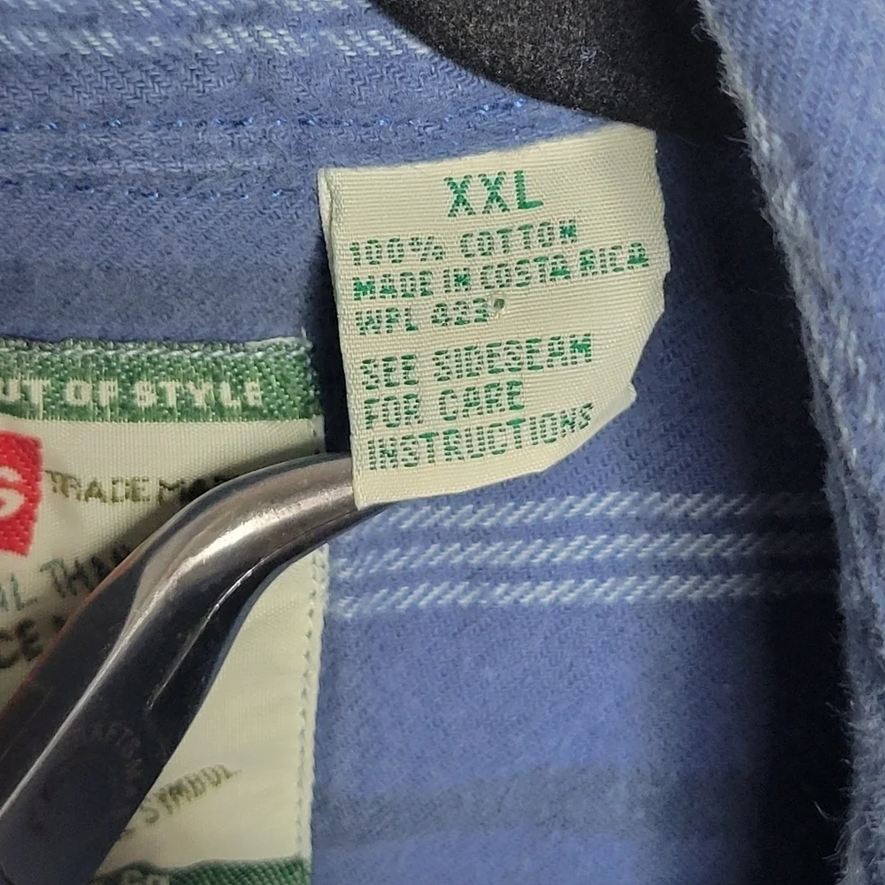 Vintage 90s Levi’s Shirt Mens Utility Striped Button Up Shirt White Tab Size XXL